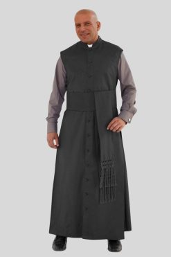 Black Sleeveless Clergy Robe for Ministers