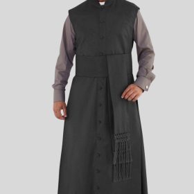 Black Sleeveless Clergy Robe for Ministers and Preachers
