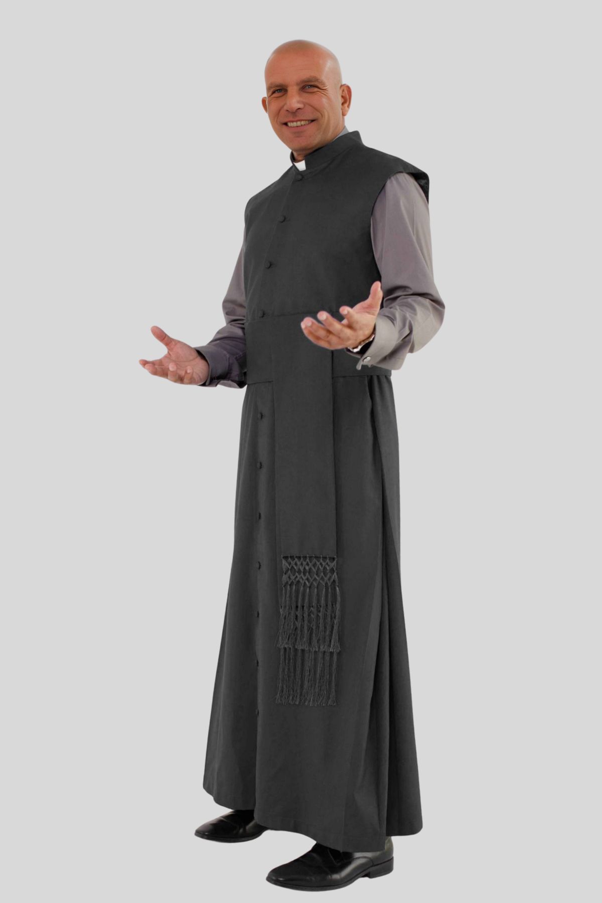 Black Sleeveless Clergy Robe for Ministers and Preachers Black Sleeveless Clergy Robe