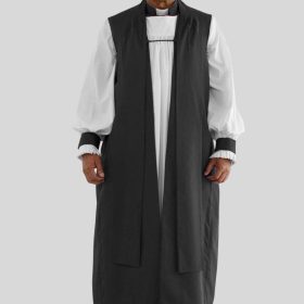 Classic Black Chimere Vestment for Clergy and Bishops