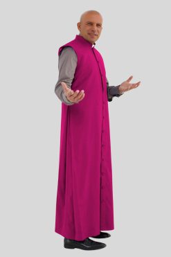 Red Purple Sleeveless Clergy Robe for Ceremonial Services
