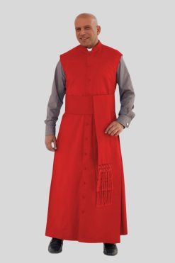 Red Sleeveless Clergy Robe for Pastors and Ceremonies