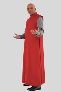 Red Sleeveless Clergy Robe for Pastors and Ceremonies