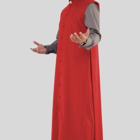 Red Sleeveless Clergy Robe for Pastors and Ceremonies