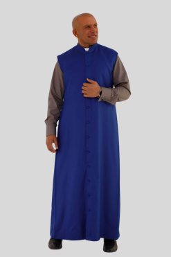 Royal Blue Sleeveless Clergy Robe for Church Services
