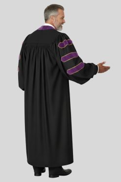 Golden Halo Black Pulpit Robe