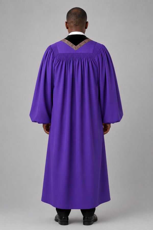 Luminary Roman Purple Pulpit Robe Velvet Panels