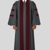 Malachi Gray-Burgundi Pulpit Robe for Men