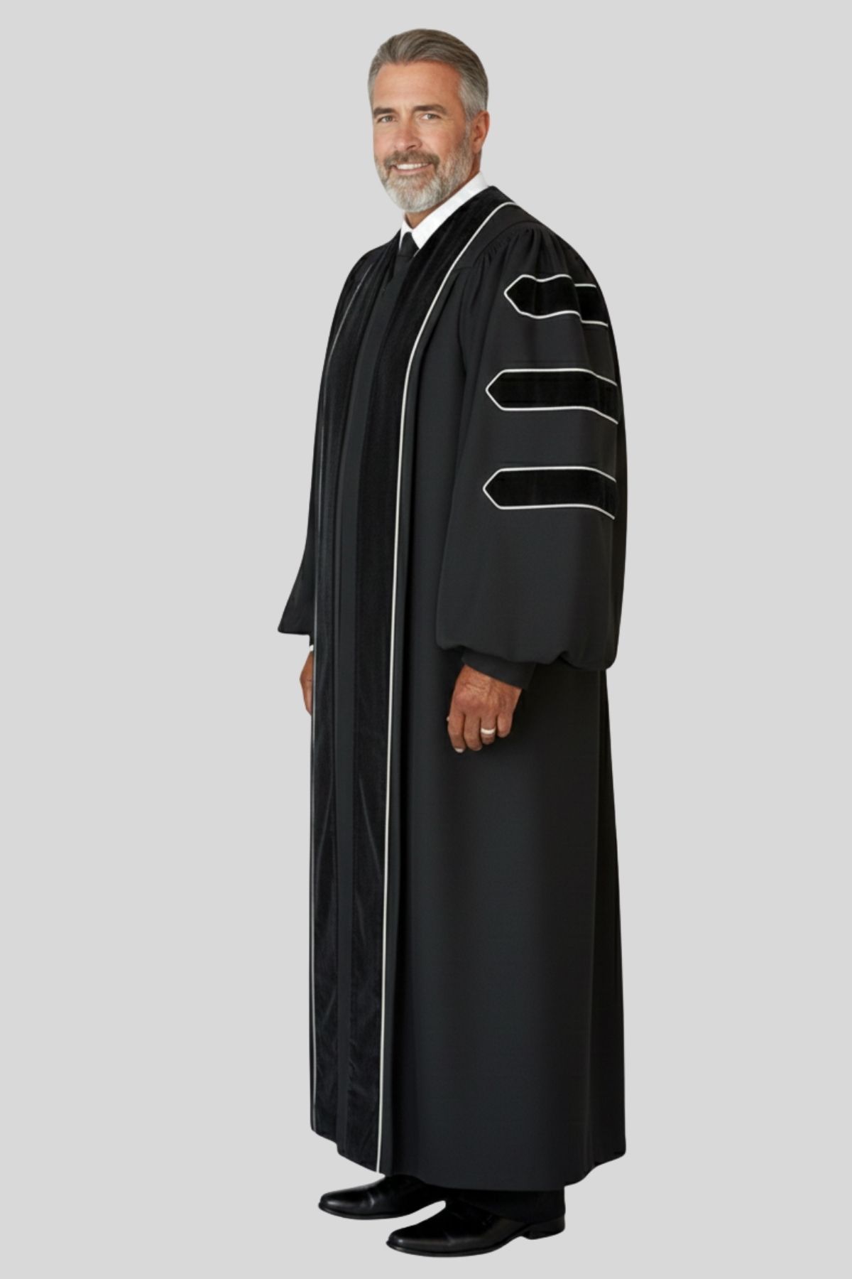 Men’s Pax Black Pulpit Robe (2) Men's Pax Black Pulpit Robe