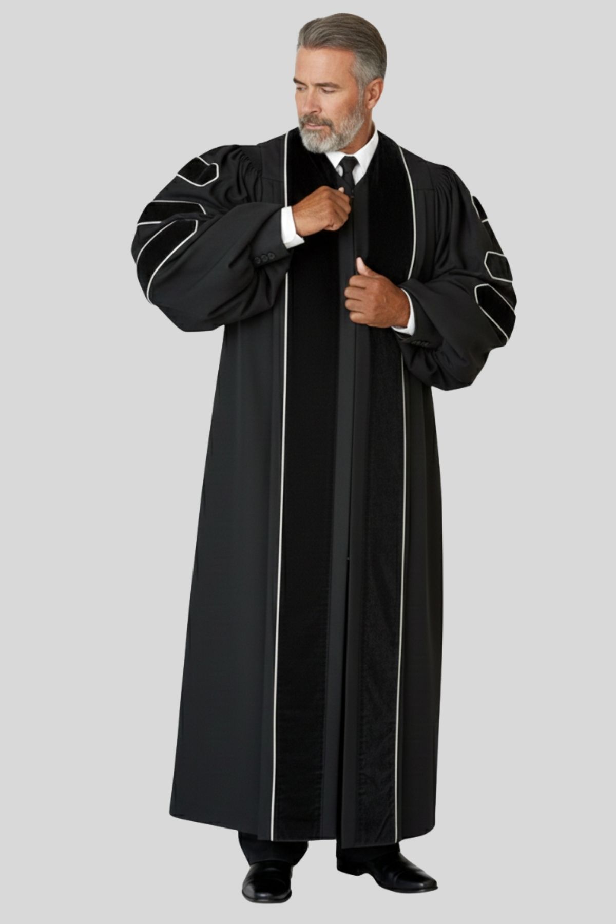 Men’s Pax Black Pulpit Robe (3) Men's Pax Black Pulpit Robe