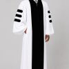 Shepherd’s White Pulpit Robe with Black Velvet