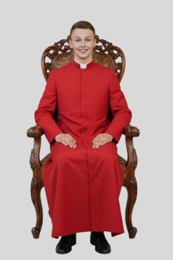 Red Adult Traditional Cassock for Church Services