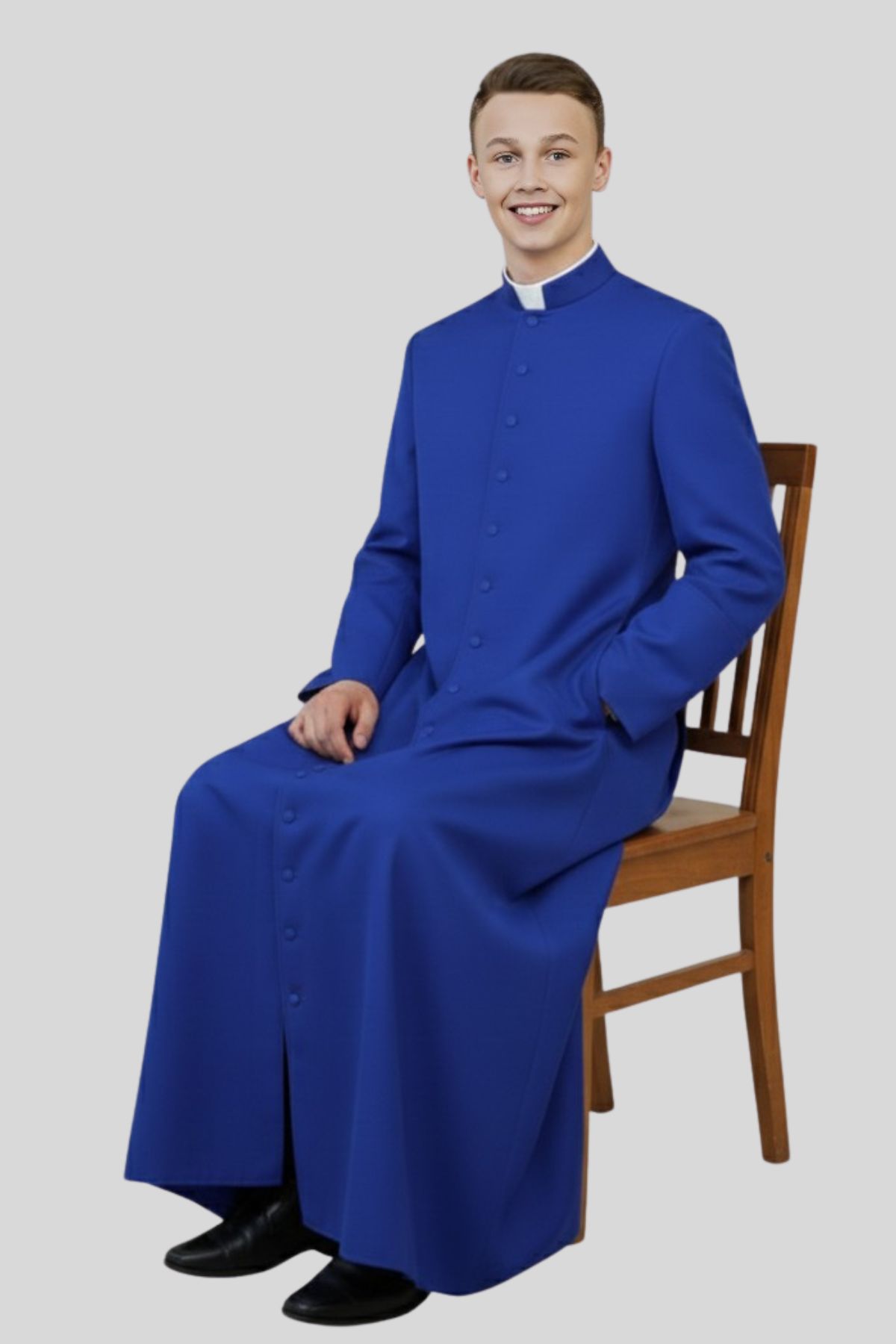 Royal Blue Adult Cassock for Religious Services (3) White Adult Altar Server Cassock for Liturgical Services