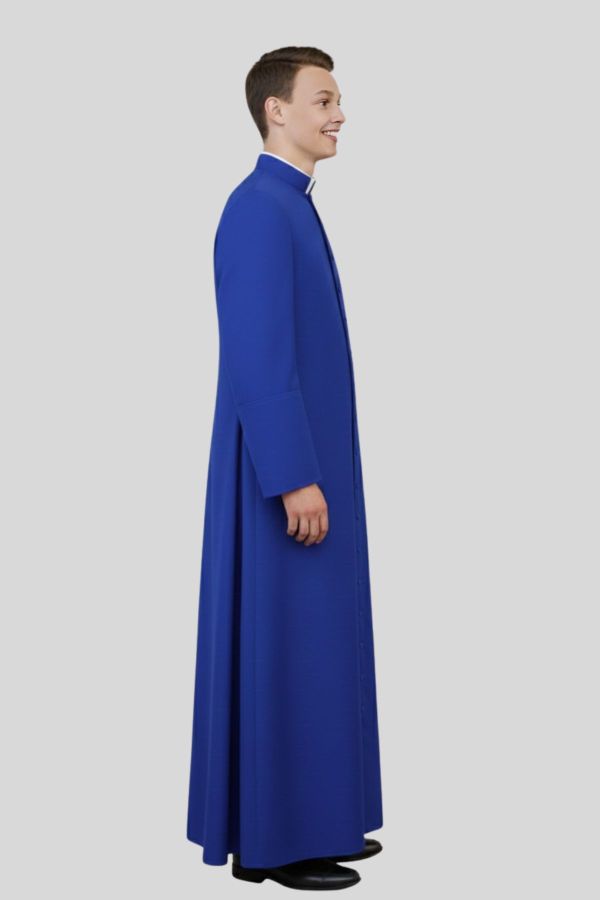 White Adult Altar Server Cassock for Liturgical Services