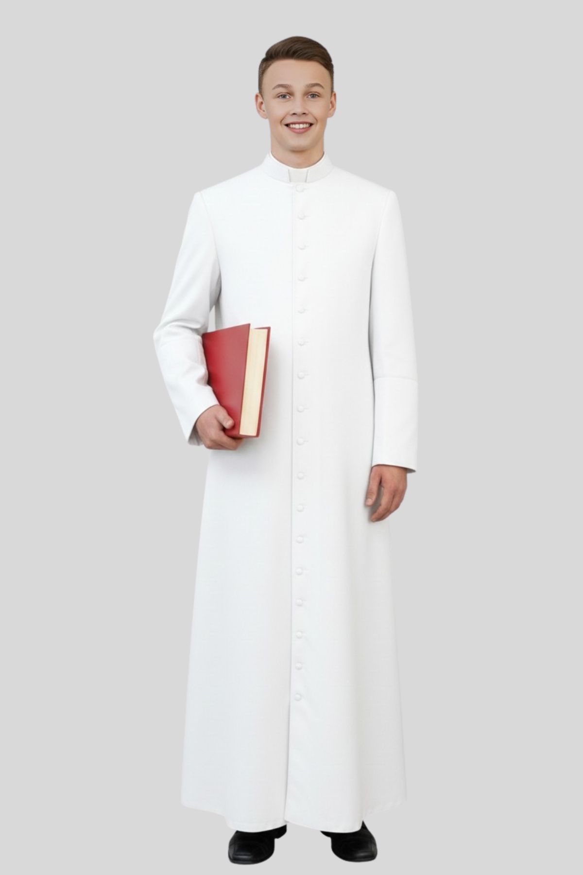 White Adult Altar Server Cassock for Liturgical Services (2) White Adult Altar Server Cassock for Liturgical Services