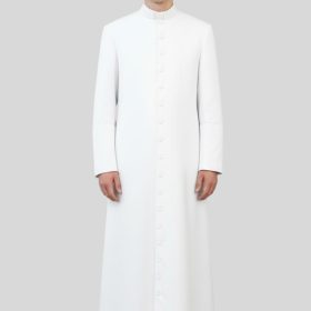 White Adult Altar Server Cassock for Liturgical Services