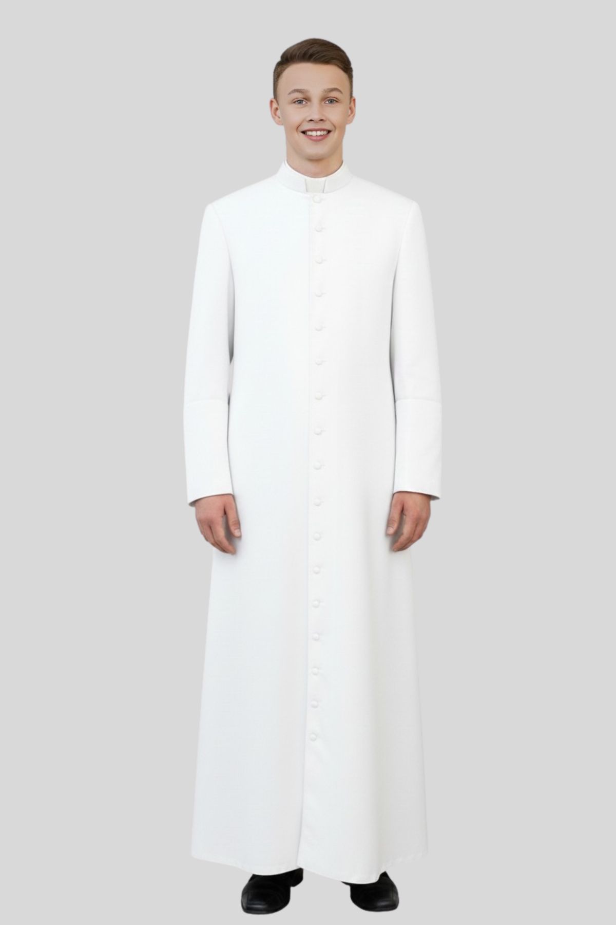 White Adult Altar Server Cassock for Liturgical Services (3) White Adult Altar Server Cassock for Liturgical Services