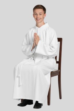Youth Altar Server Alb White for Church Services
