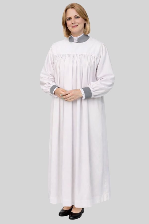3-Stripe Gray Women’s Clerical Chimere