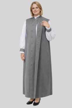 3-Stripe Gray Women’s Clerical Chimere