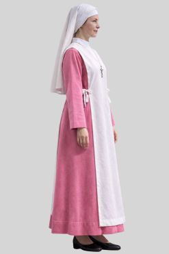 Pink Religious Nun Habit with White Scapular