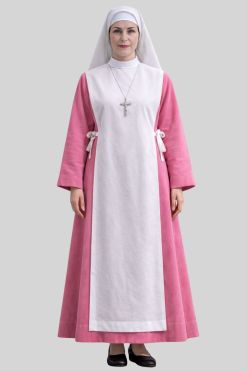 Pink Religious Nun Habit with White Scapular
