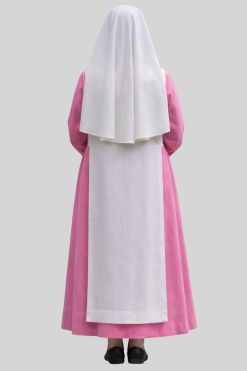 Pink Religious Nun Habit with White Scapular