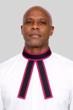 Preaching Band with Decorative Trim Red Purple