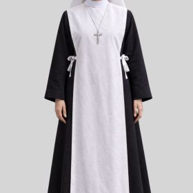 Solemn Black Nun Habit with White Scapular