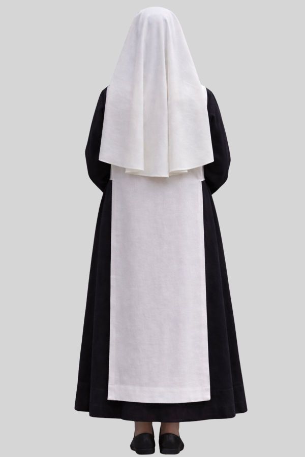 Solemn Black Nun Habit with White Scapular
