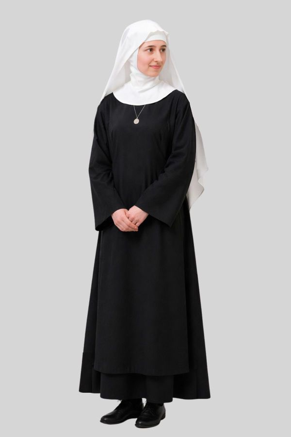Black Benedictine Order Nun Habit Full Length Religious Habit