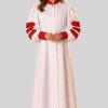 Prime White Clergy Robe with Red Doctoral Bars