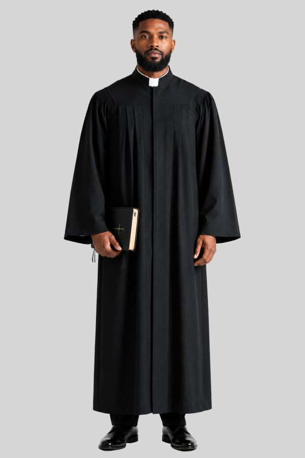 Emmanuel Black Geneva Pulpit Robe for Men