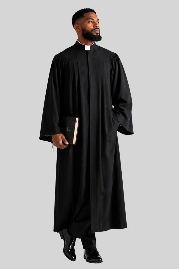 Emmanuel Black Geneva Pulpit Robe for Men