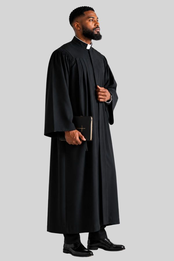 Emmanuel Black Geneva Pulpit Robe for Men
