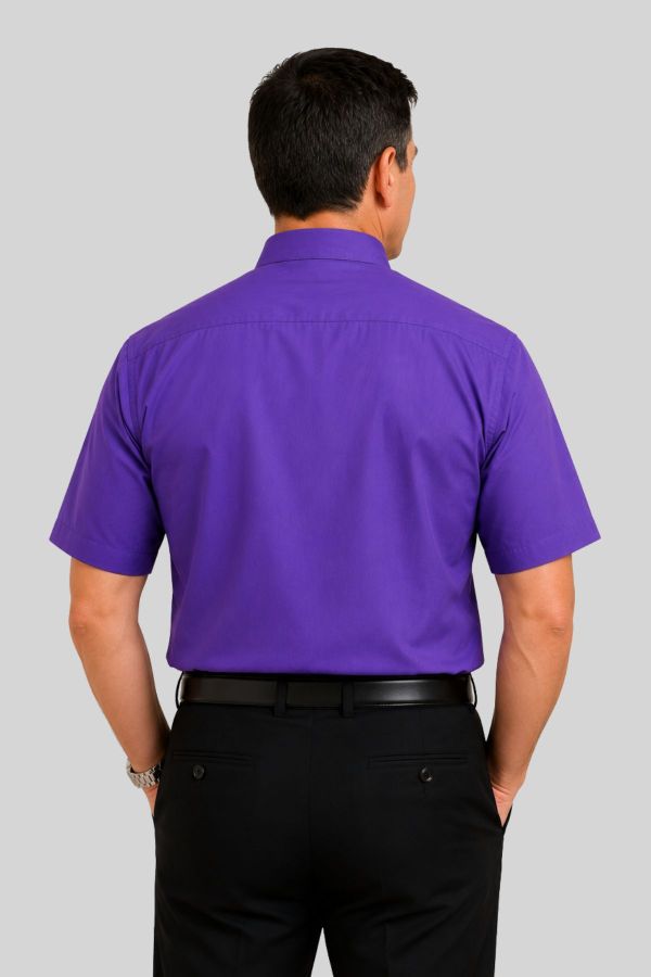 Roman Purple Tab Collar Clergy Shirt for Bishop