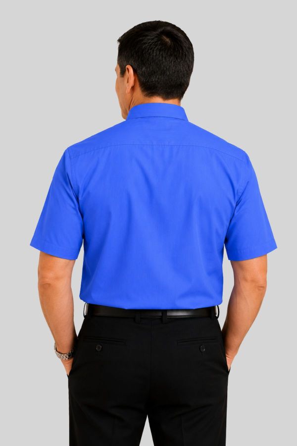 Royal Blue Tab Collar Clergy Shirt for Priests