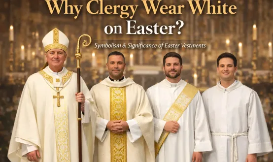 Clergy wear white on Easter